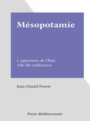 cover image of Mésopotamie